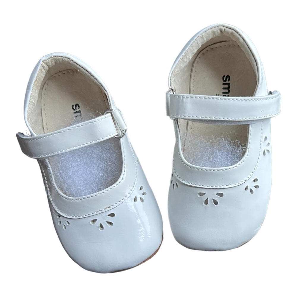 Kai Run Emi white patent soft sole shoe